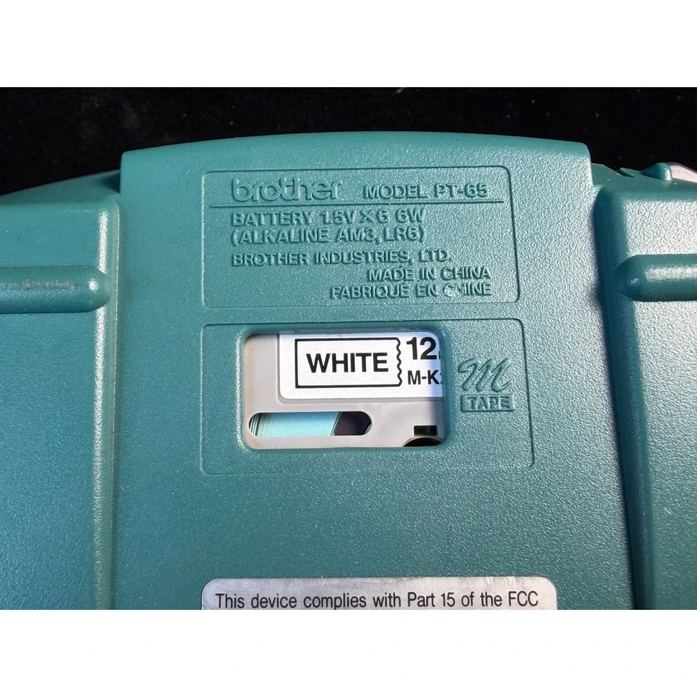Brother P-Touch PT-65: Home Hobby Label Maker, Teal, Handheld, M-Tape  WORKS